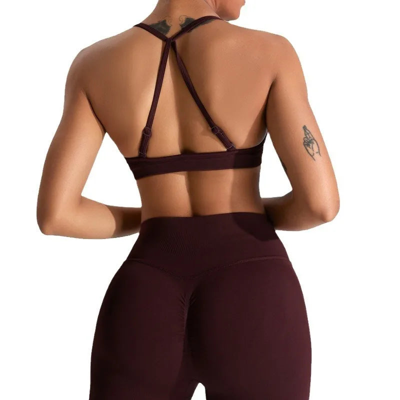 Womens Seamless Push up Sports Bra