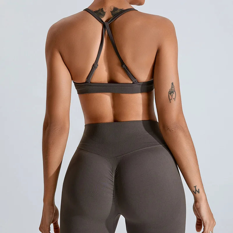 Womens Seamless Push up Sports Bra