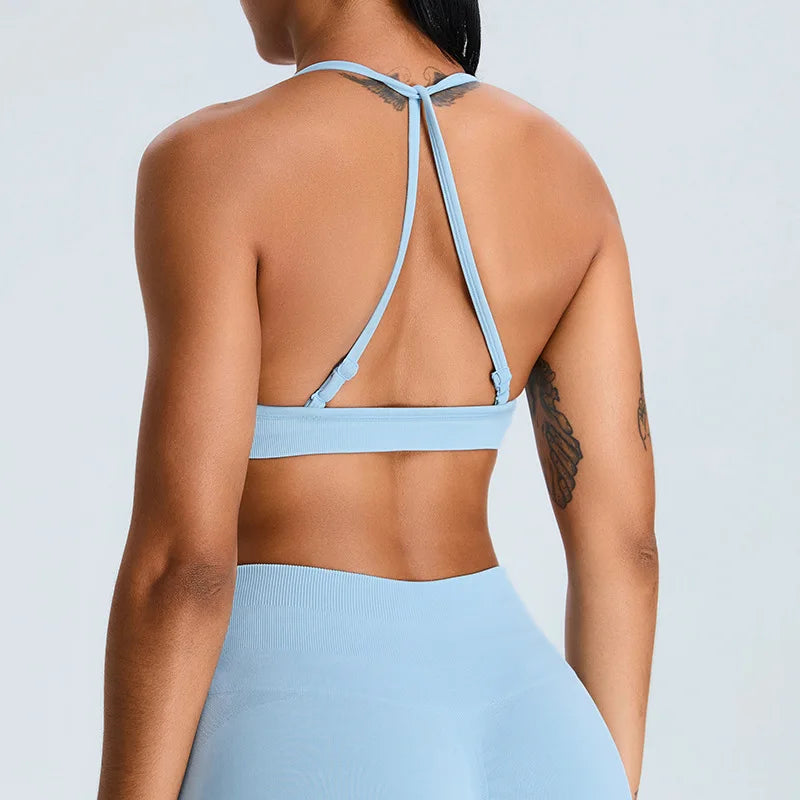 Womens Seamless Push up Sports Bra