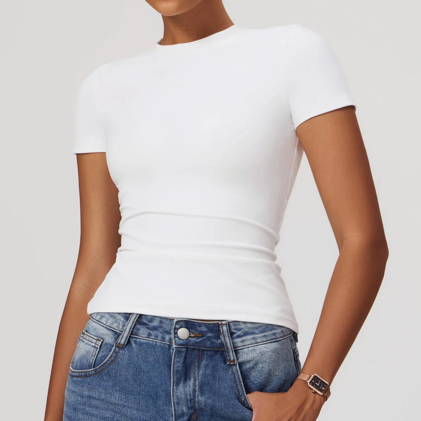 Womens Short Sleeve Gym Top