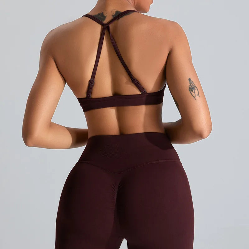 Womens Seamless Push up Sports Bra
