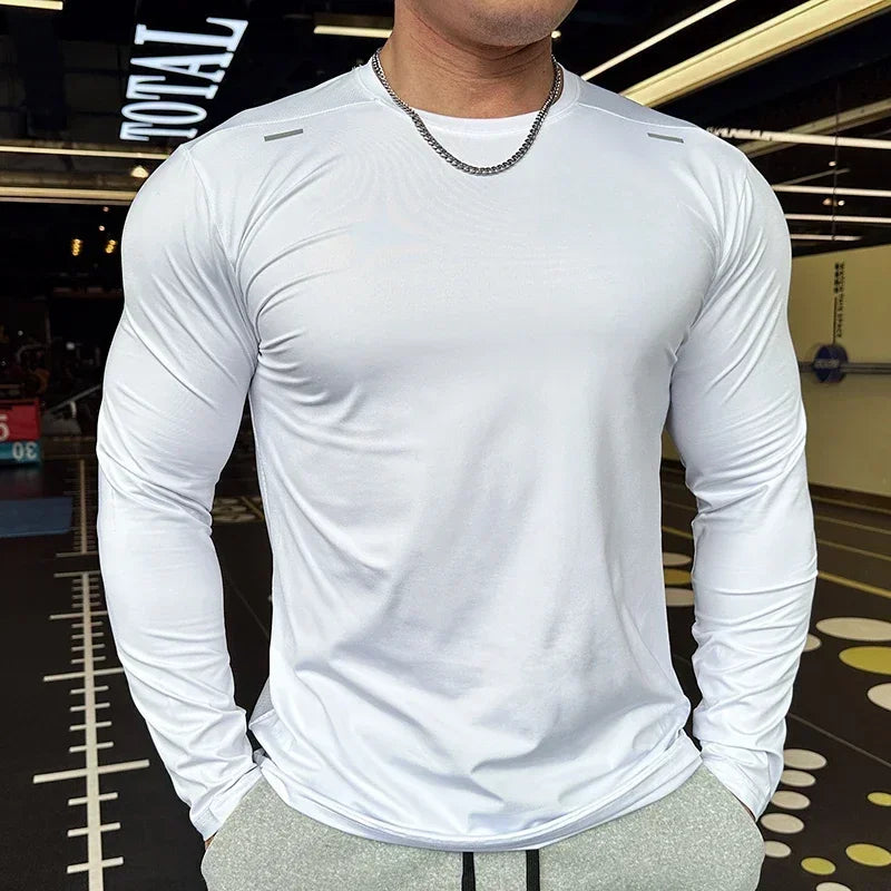 Mens Long Sleeve Gym shirt