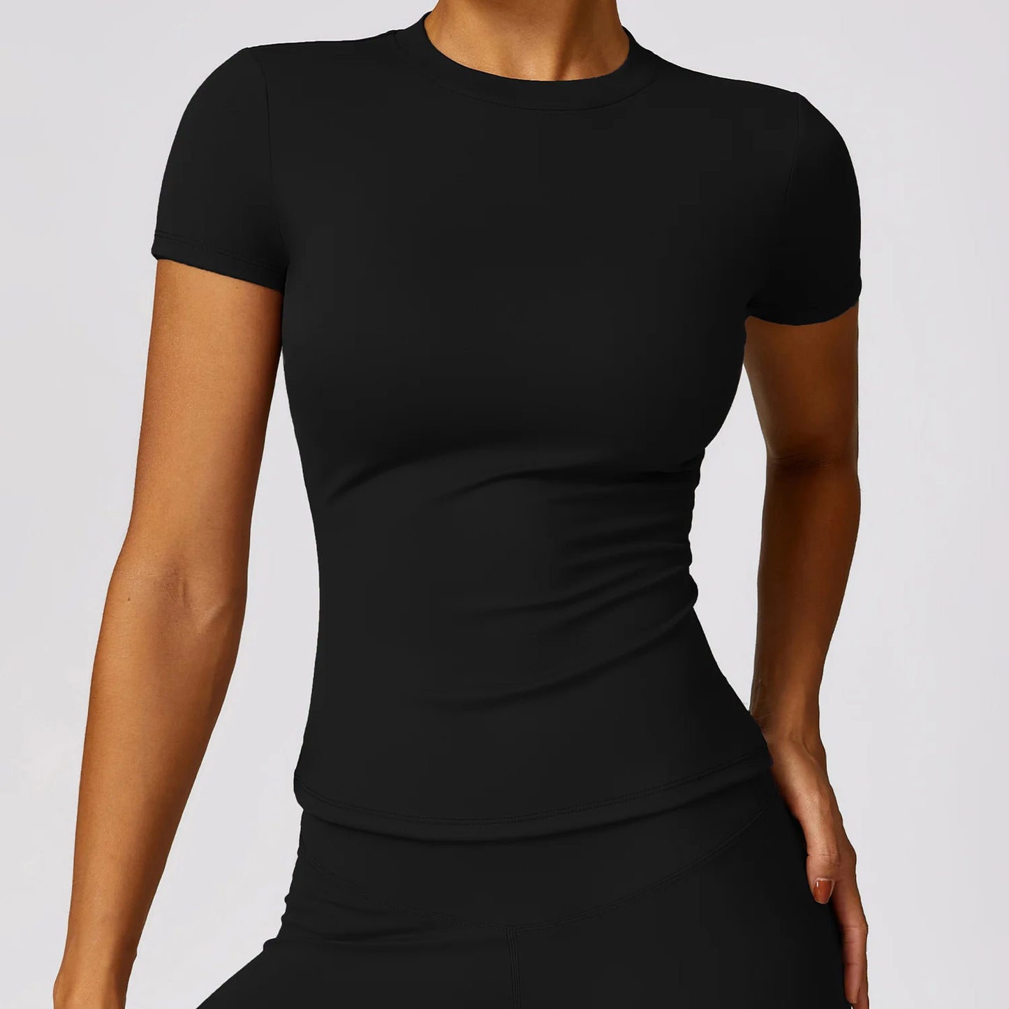 Womens Short Sleeve Gym Top