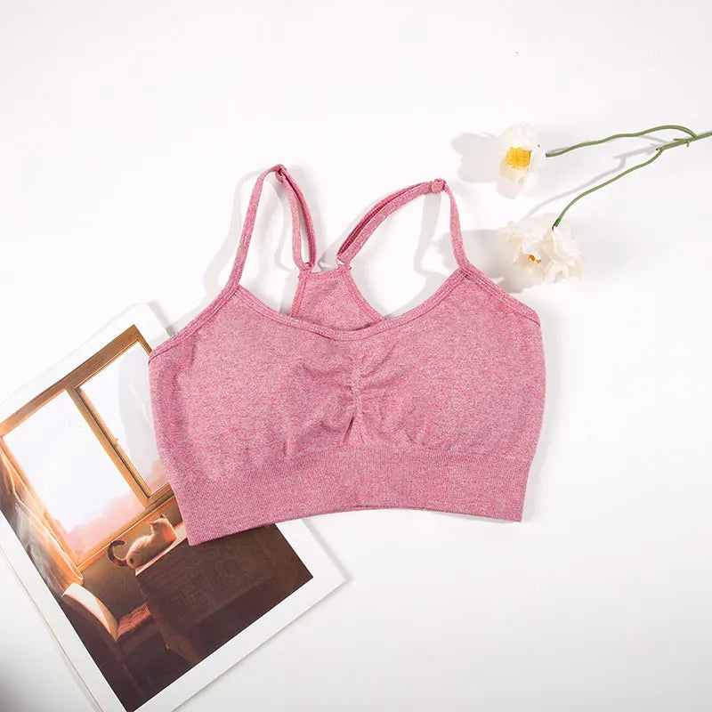 Womens  2PCS Yoga Set Gym bra + Yoga Shorts