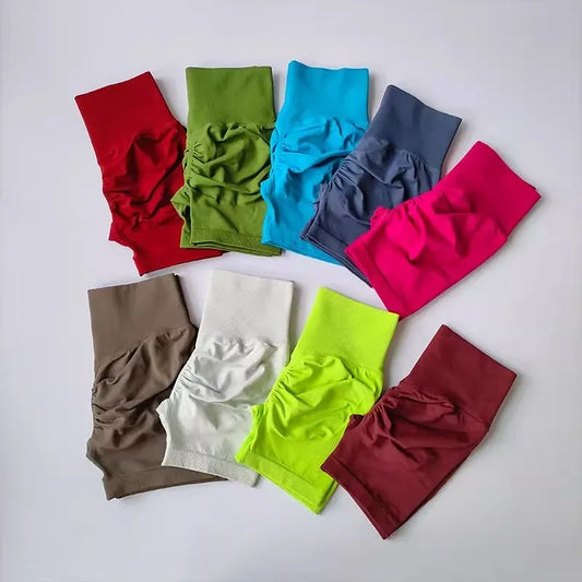 Womens High-Waist  Yoga Shorts