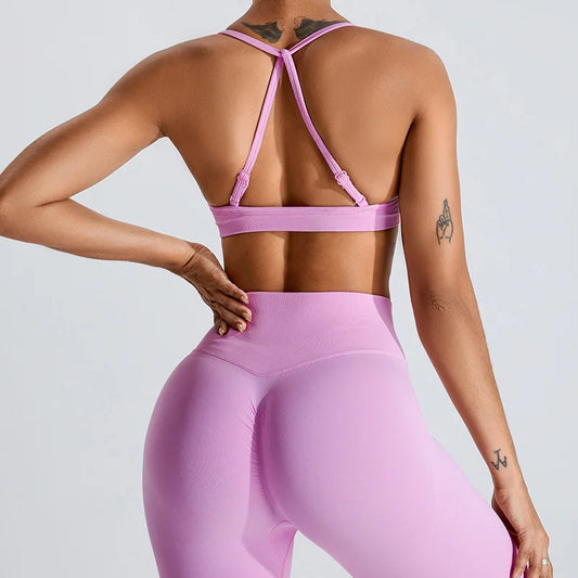 Womens Seamless Push up Sports Bra