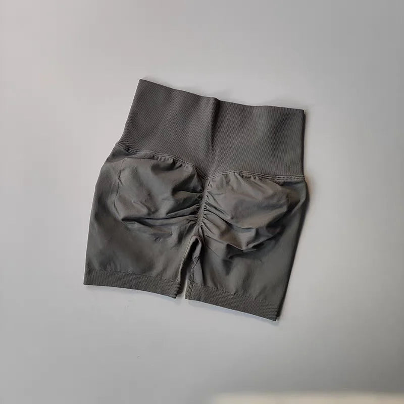 Womens High-Waist  Yoga Shorts