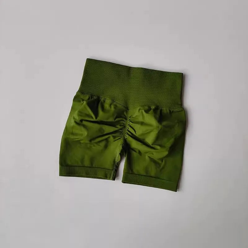 Womens High-Waist  Yoga Shorts