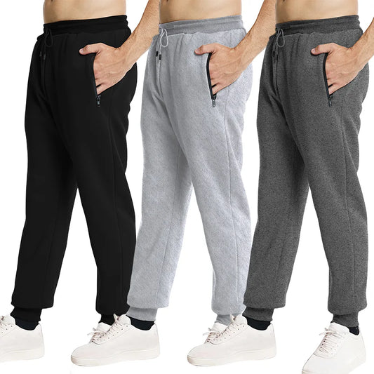 Mens Sweatpants with Side Zipper Pockets