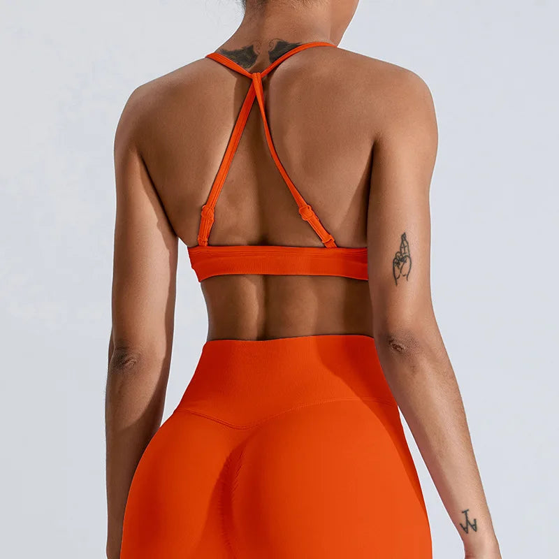 Womens Seamless Push up Sports Bra