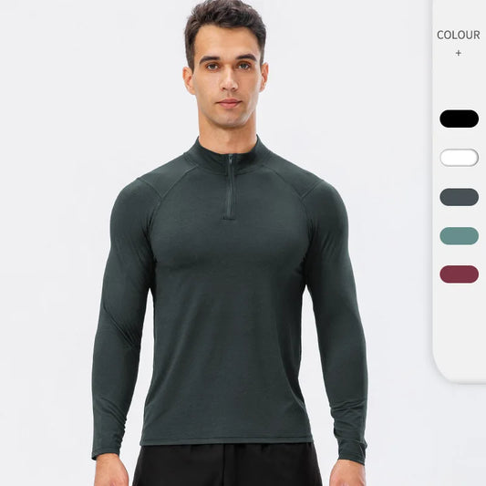 Mens Long-Sleeved Quick-Dry Running Top