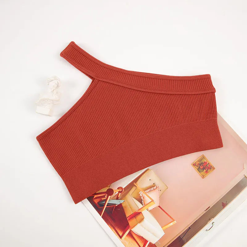 Womens 2pc Yoga Set Asymmetric Tank Top + Yoga Pants