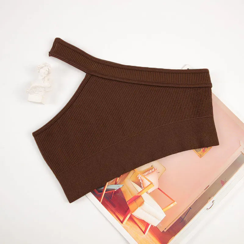 Womens 2pc Yoga Set Asymmetric Tank Top + Yoga Pants